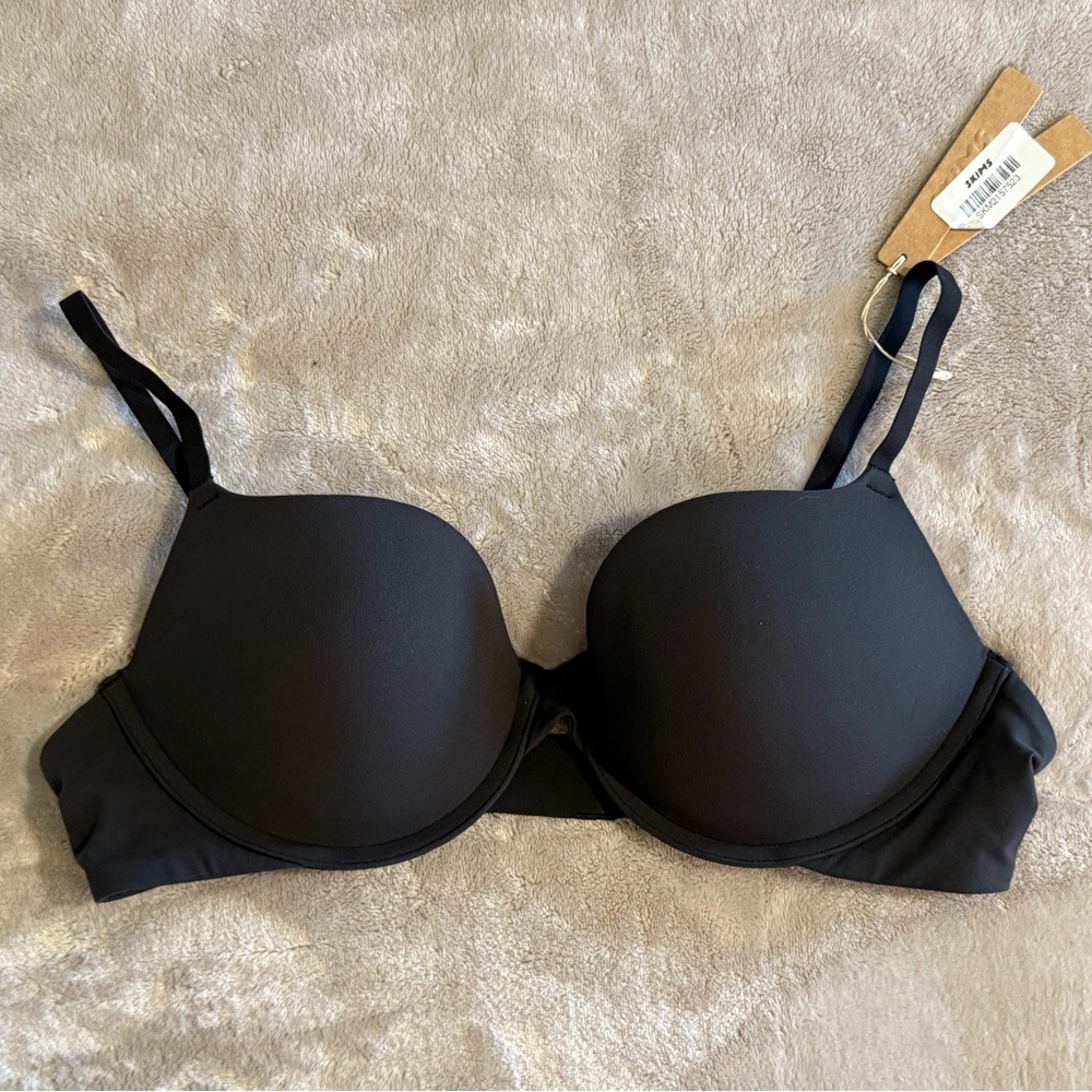 SKIMS Fits Everybody Push Up Demi Bra Onyx 38B NWT